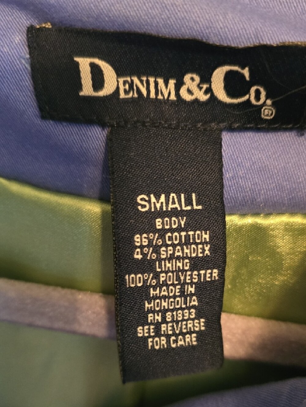 Denim & Co. Blue Button-Front Jacket - Picture 2 of 4